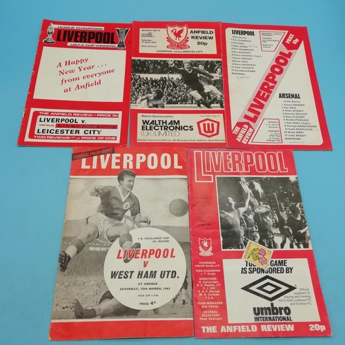 30A - Selection of Approx 20 Liverpool FC 1960's/1970's Football Programmes.