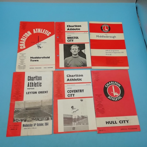 35A - Collection of Approx 36 Charlton Athletic FC 1960's/1970's Football Programmes.