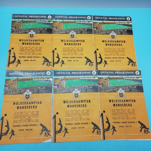 40A - Collection of Approx 37 Wolverhampton Wanderers FC 1960's Football Programmes.