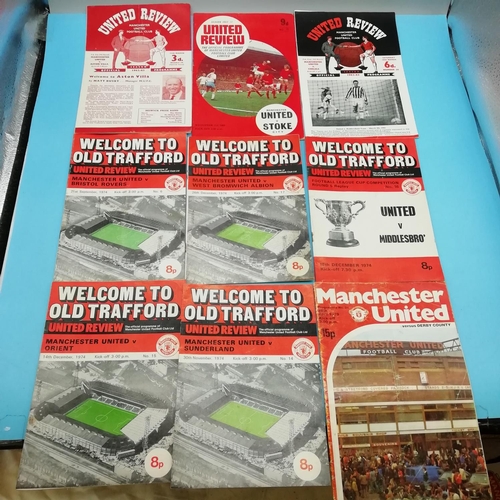 45A - Collection of Approx 60 Manchester United FC 1960's/1970's Football Programmes including European Ex... 