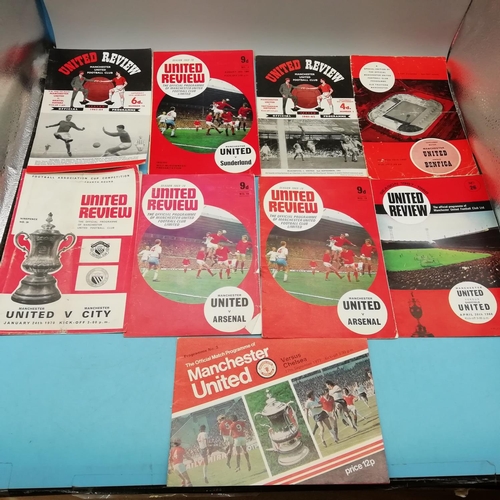 45A - Collection of Approx 60 Manchester United FC 1960's/1970's Football Programmes including European Ex... 