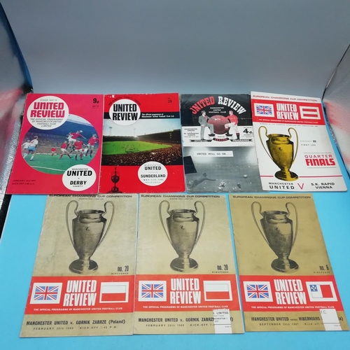 45A - Collection of Approx 60 Manchester United FC 1960's/1970's Football Programmes including European Ex... 