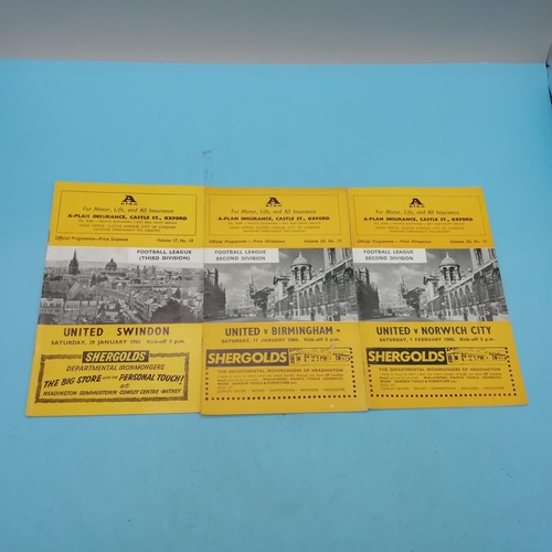 599 - Collection of Approx 15 Oxford United Football Programmes.