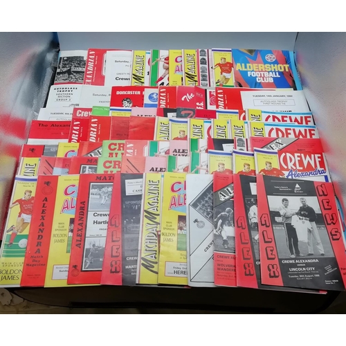 600 - Collection of Approx 70 Crewe Alexandra FC mostly 1980's/1990's Football Programmes