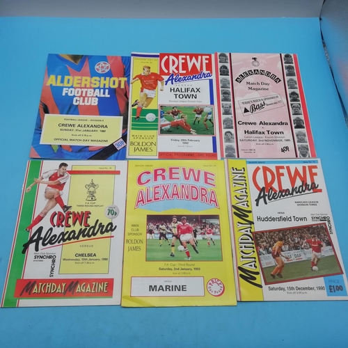 600 - Collection of Approx 70 Crewe Alexandra FC mostly 1980's/1990's Football Programmes
