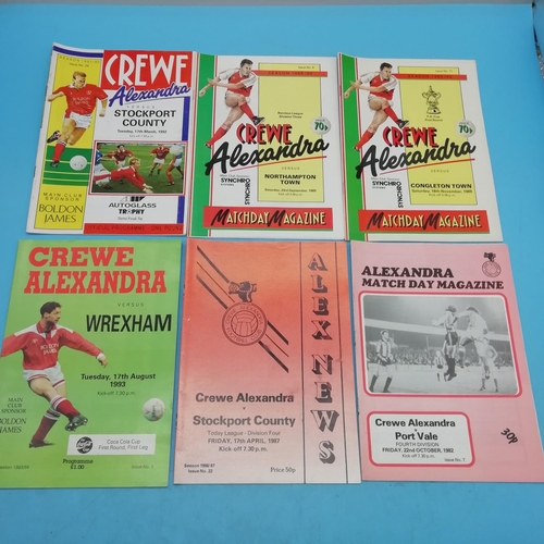 600 - Collection of Approx 70 Crewe Alexandra FC mostly 1980's/1990's Football Programmes