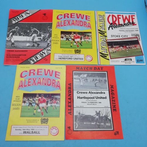 600 - Collection of Approx 70 Crewe Alexandra FC mostly 1980's/1990's Football Programmes
