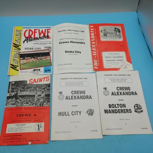 600 - Collection of Approx 70 Crewe Alexandra FC mostly 1980's/1990's Football Programmes