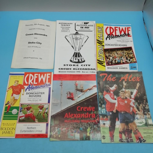 600 - Collection of Approx 70 Crewe Alexandra FC mostly 1980's/1990's Football Programmes