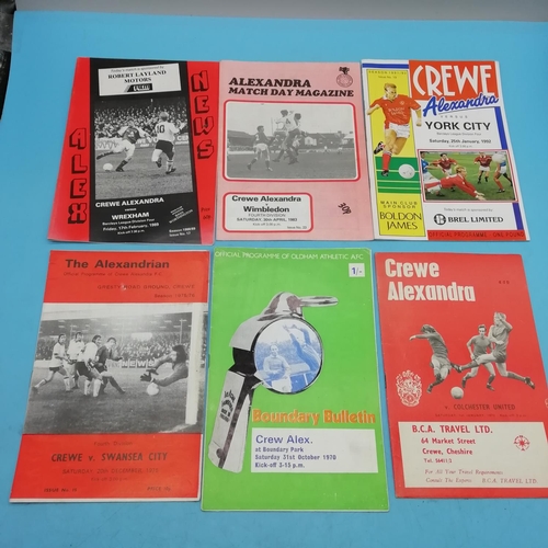 600 - Collection of Approx 70 Crewe Alexandra FC mostly 1980's/1990's Football Programmes
