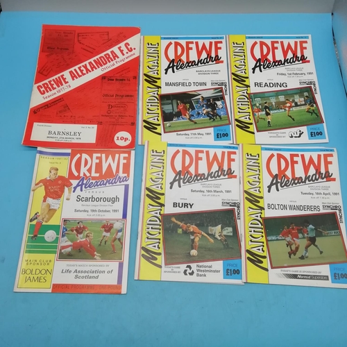 600 - Collection of Approx 70 Crewe Alexandra FC mostly 1980's/1990's Football Programmes