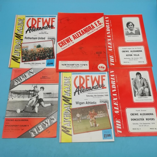 600 - Collection of Approx 70 Crewe Alexandra FC mostly 1980's/1990's Football Programmes
