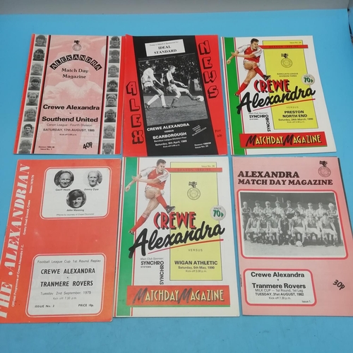 600 - Collection of Approx 70 Crewe Alexandra FC mostly 1980's/1990's Football Programmes