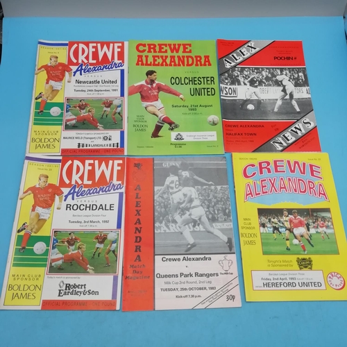600 - Collection of Approx 70 Crewe Alexandra FC mostly 1980's/1990's Football Programmes