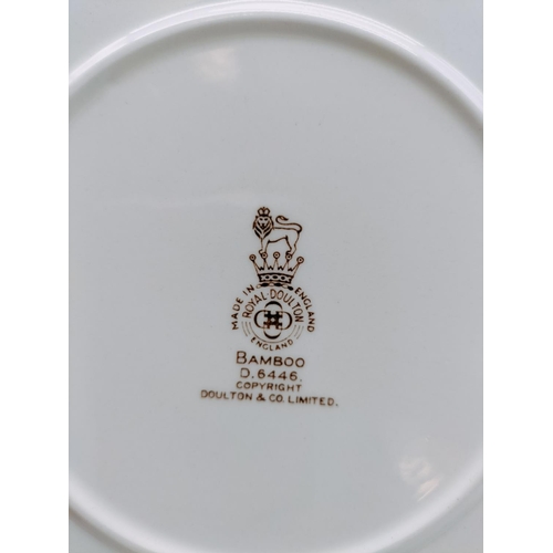 642 - Royal Doulton 21cm Salad Plates (6) in the 'Bamboo' Pattern.