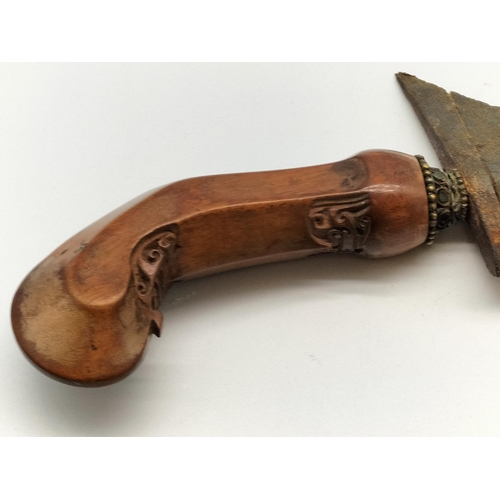 69 - Antique Indonesian Keris with Scabbard. Overall Length 47cm.