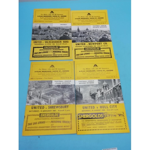 100A - Collection of Approx 15 Oxford United Football Programmes including Rare Friendly v Valkeakosken Hak... 