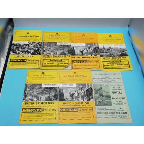 100A - Collection of Approx 15 Oxford United Football Programmes including Rare Friendly v Valkeakosken Hak... 