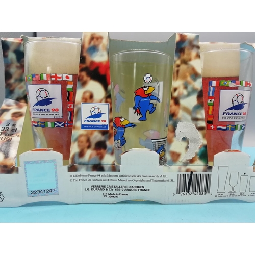 105A - 2 Sets of World Cup France '98 33cl Glasses in Original Box.