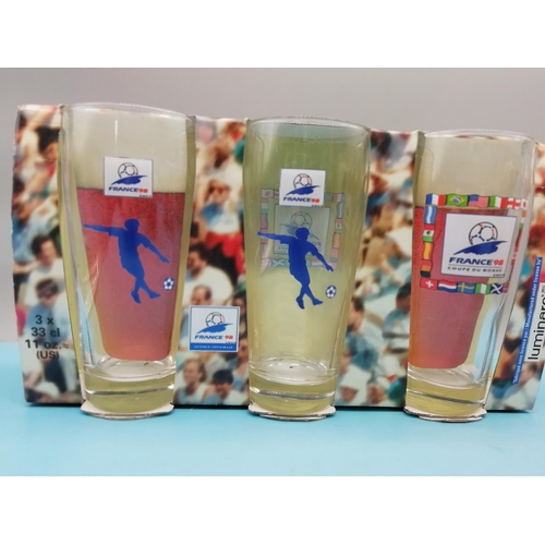 105A - 2 Sets of World Cup France '98 33cl Glasses in Original Box.