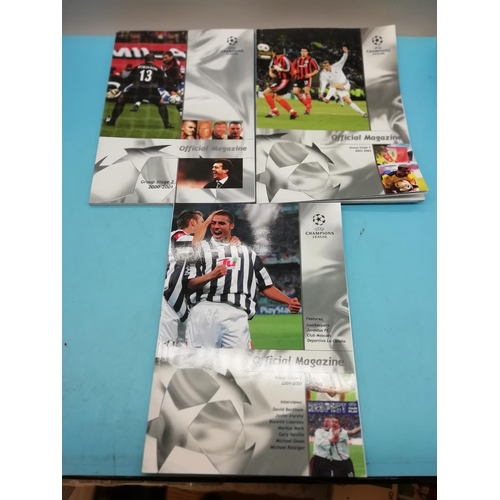 110A - Collection of Approx 17 UEFA Champions League Official Football Magazines.