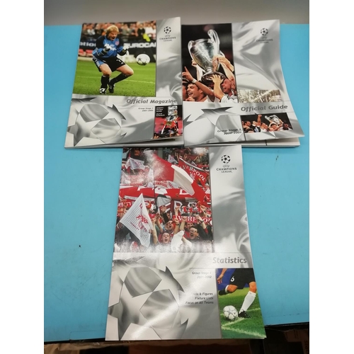 110A - Collection of Approx 17 UEFA Champions League Official Football Magazines.
