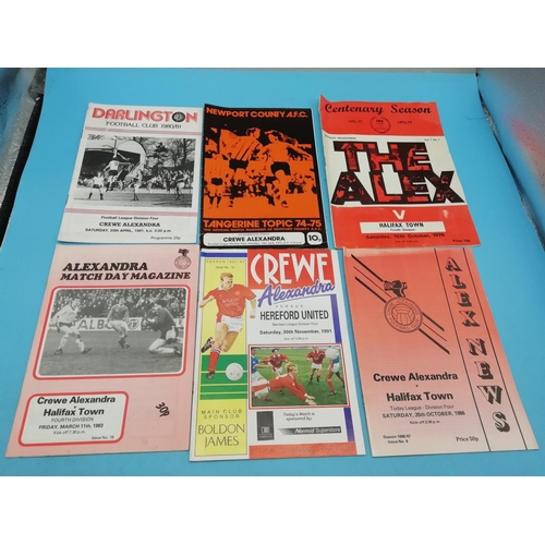 115A - Collection of Approx 80 Crewe Alexandra FC Football Programmes. Various Years.