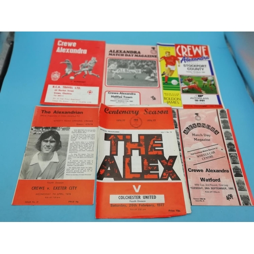 115A - Collection of Approx 80 Crewe Alexandra FC Football Programmes. Various Years.