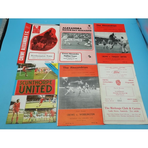 115A - Collection of Approx 80 Crewe Alexandra FC Football Programmes. Various Years.