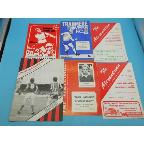 115A - Collection of Approx 80 Crewe Alexandra FC Football Programmes. Various Years.