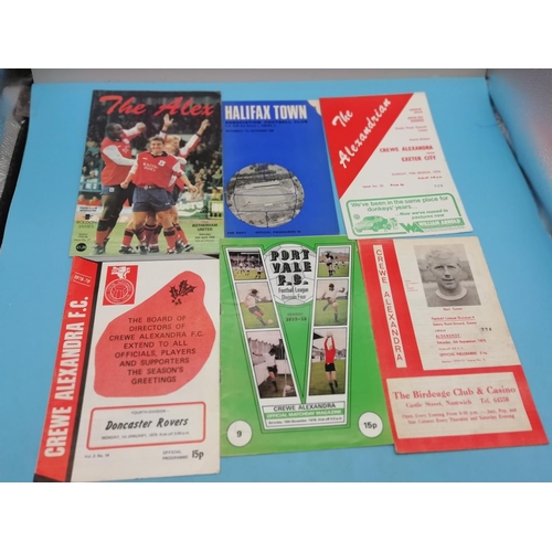 115A - Collection of Approx 80 Crewe Alexandra FC Football Programmes. Various Years.