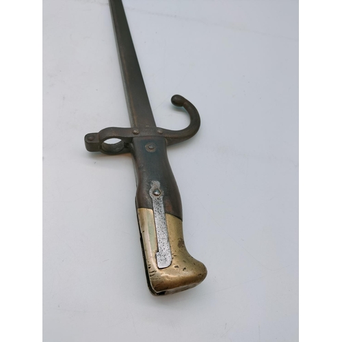122 - Brass Topped Bayonet. 63.5cm Long.