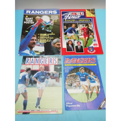 130A - Collection of Approx 22 Glasgow Rangers Football Programmes to include Rare Inter City Glasgow v She... 
