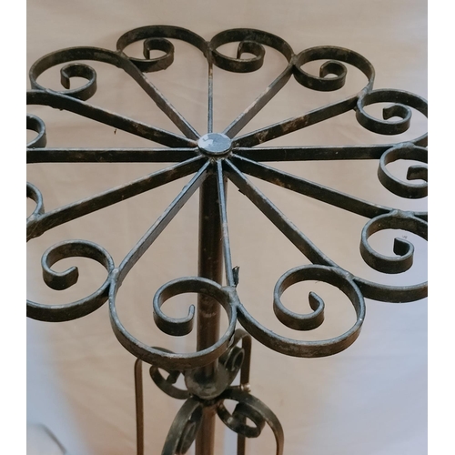 131 - Wrought Iron 94cm Garden Stand. 38cm Diameter. Collection Only.