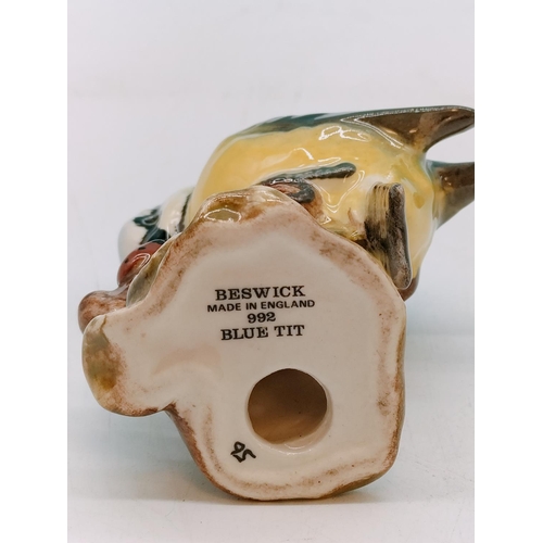 132 - Beswick 7cm Figure of a Blue Tit.