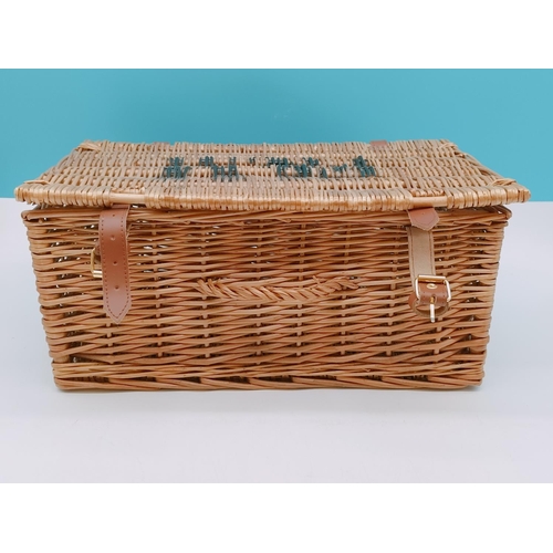 136 - Fortnum & Mason Wicker Basket. 19cm High, 42cm x 26cm.