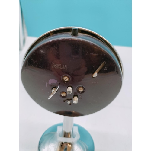 140 - Vintage19cm  Westclox Purple and Chrome 'Big Ben' Repeater Alarm Clock.