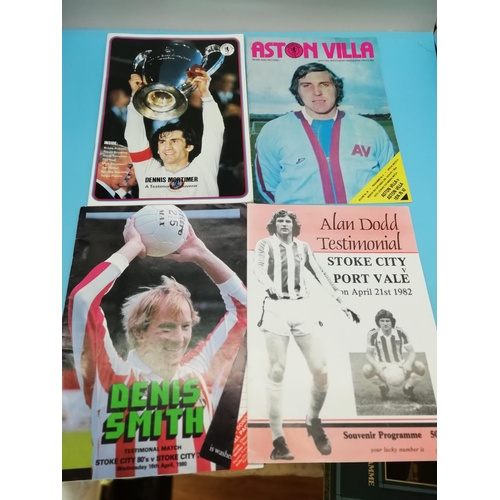 140A - Collection of Approx 44 Testimonial Football Programmes.