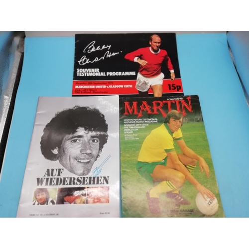 140A - Collection of Approx 44 Testimonial Football Programmes.