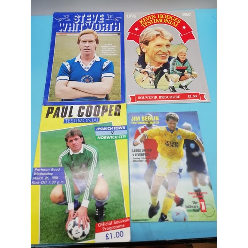 140A - Collection of Approx 44 Testimonial Football Programmes.