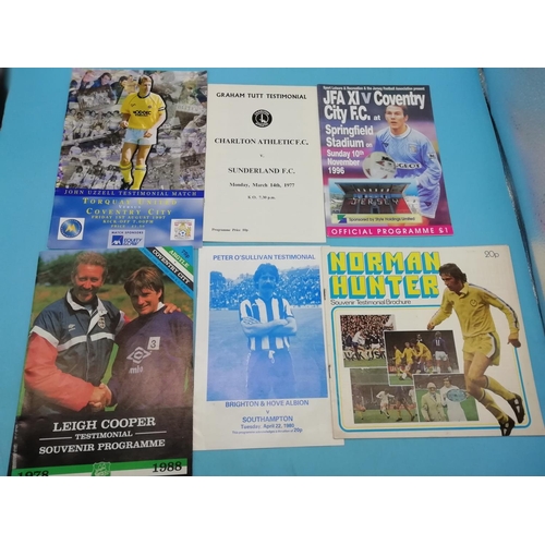 140A - Collection of Approx 44 Testimonial Football Programmes.