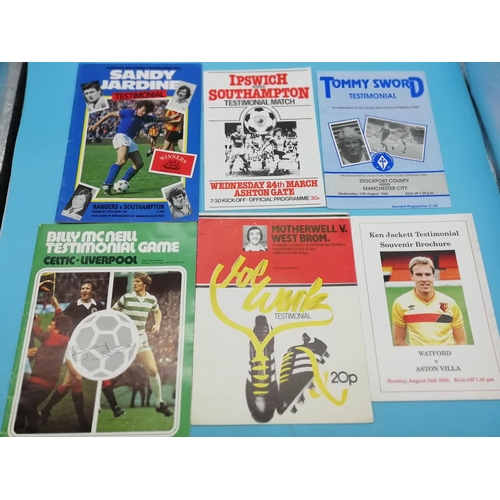 140A - Collection of Approx 44 Testimonial Football Programmes.