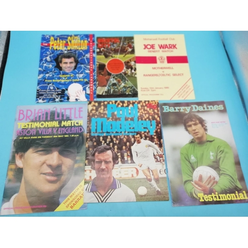 140A - Collection of Approx 44 Testimonial Football Programmes.