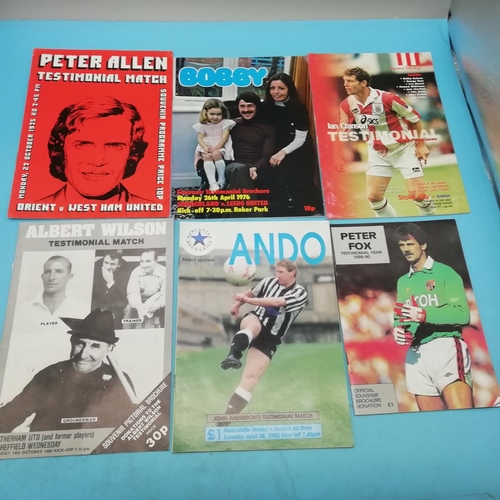 140A - Collection of Approx 44 Testimonial Football Programmes.