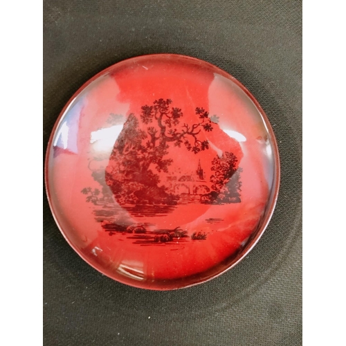 146 - Royal Doulton Flambe Pin Dish. 11cm Diameter.