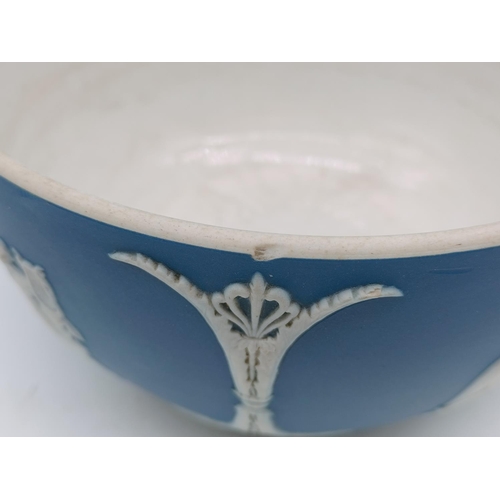 147 - Adams Jasper Ware Bowl and Plate. Largest Diameter 18.5cm.