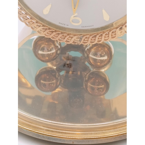 149 - German Kundo Brass and Glass Domed Clock. 15cm High.