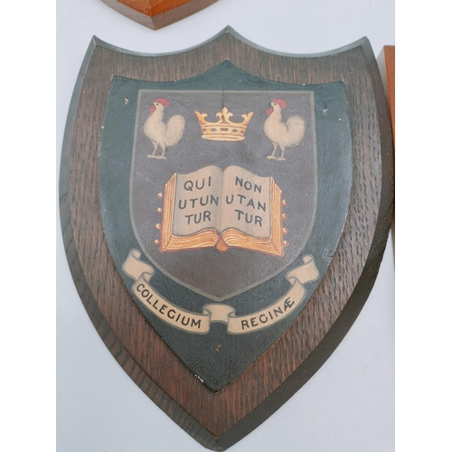 154 - Royal Navy HMS Shield/Crests (5) 19cm x 15cm.