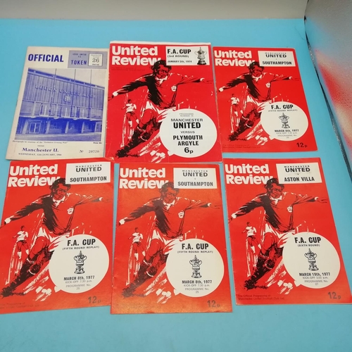 155A - Collection of Approx 14 Manchester United FC Football Programmes.
