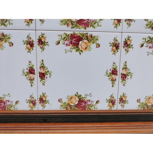 167 - Royal Albert Tiled Tray in the 'Old Country Roses' Pattern. 54cm x 37cm.
